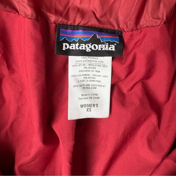 Patagonia Women's Low Sky Dark Red Long Jacket Size XS - Picture 6 of 7